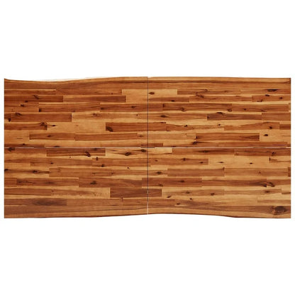 Table de salle à manger vidaXL avec bord naturel 78,7 x 35,4 x 29,5 cm, en bois d'acacia massif