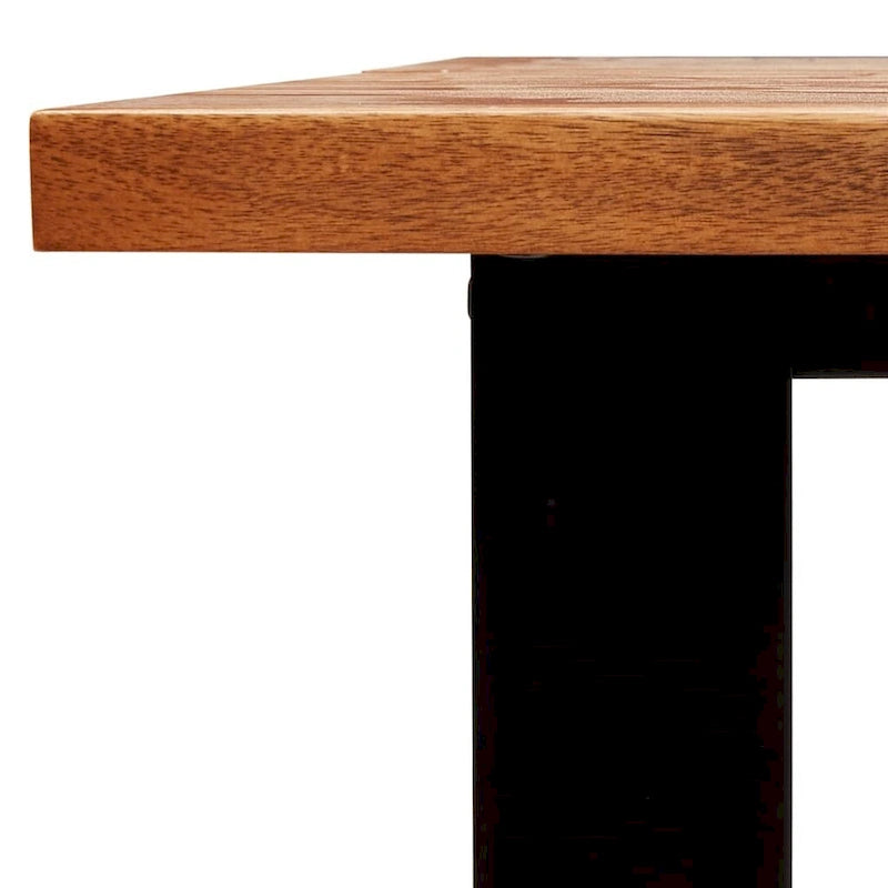 Table de salle à manger vidaXL avec bord naturel 78,7 x 35,4 x 29,5 cm, en bois d'acacia massif