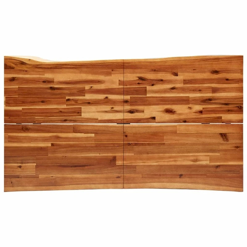 Table de salle à manger vidaXL avec bord naturel 78,7 x 35,4 x 29,5 cm, en bois d'acacia massif