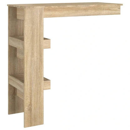 Table de bar murale vidaXL, table de bar de cuisine, table à manger, bureau d'ordinateur, bois d'ingénierie - 40,2 x 17,7 x 40,7