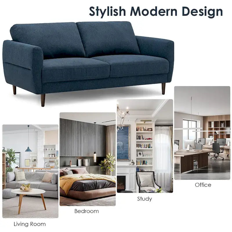 Canapé en tissu Gymax 72 pour salon, petit appartement, avec