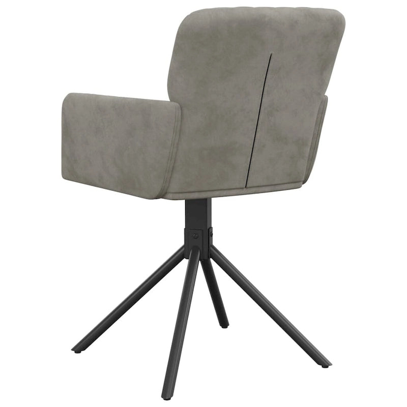 Chaises de salle à manger pivotantes vidaXL, lot de 2, style moderne, revêtement en velours - 20,3 x 23,2 x 32,9