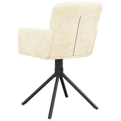 Chaises de salle à manger pivotantes vidaXL, lot de 2, style moderne, revêtement en velours - 20,3 x 23,2 x 32,9
