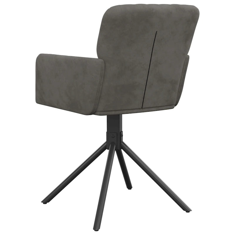 Chaises de salle à manger pivotantes vidaXL, lot de 2, style moderne, revêtement en velours - 20,3 x 23,2 x 32,9
