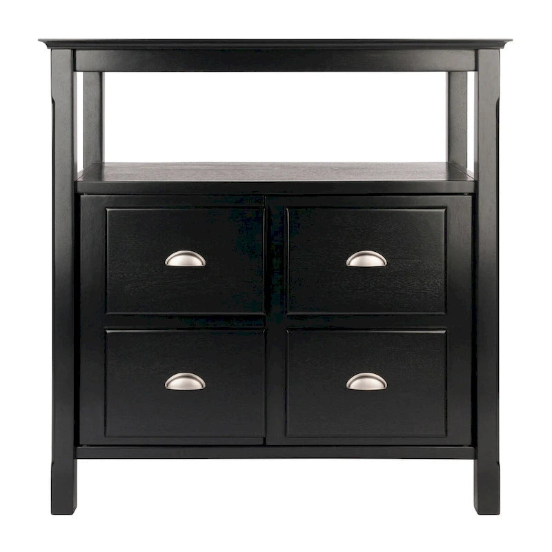 Buffet noir - 91,4 x 45,8 x 91,4 cm