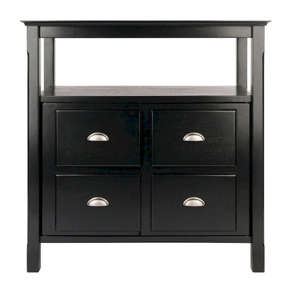 Buffet noir - 91,4 x 45,8 x 91,4 cm