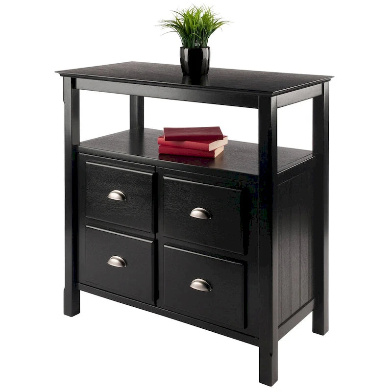 Buffet noir - 91,4 x 45,8 x 91,4 cm