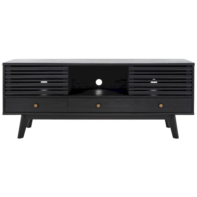 Meuble TV SAFAVIEH Ciera à 3 tiroirs (pour téléviseur à écran plat 65 pouces) - 149 cm x 38,6 cm x 60,7 cm (58,7 po x 15,2 po x 23,9 po) - 150 cm (L) x 38 cm (P) x 61 cm (H)