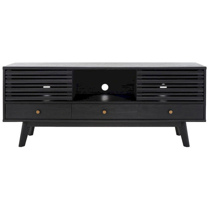 Meuble TV SAFAVIEH Ciera à 3 tiroirs (pour téléviseur à écran plat 65 pouces) - 149 cm x 38,6 cm x 60,7 cm (58,7 po x 15,2 po x 23,9 po) - 150 cm (L) x 38 cm (P) x 61 cm (H)