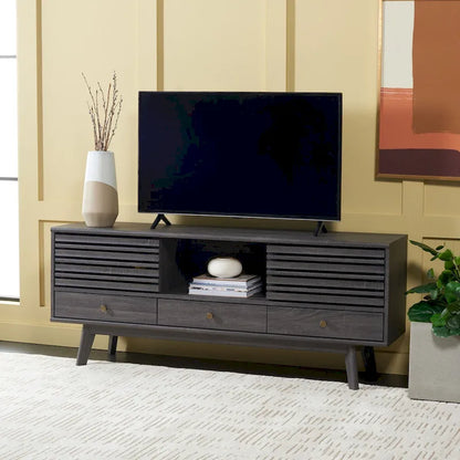 Meuble TV SAFAVIEH Ciera à 3 tiroirs (pour téléviseur à écran plat 65 pouces) - 149 cm x 38,6 cm x 60,7 cm (58,7 po x 15,2 po x 23,9 po) - 150 cm (L) x 38 cm (P) x 61 cm (H)