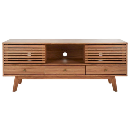Meuble TV SAFAVIEH Ciera à 3 tiroirs (pour téléviseur à écran plat 65 pouces) - 149 cm x 38,6 cm x 60,7 cm (58,7 po x 15,2 po x 23,9 po) - 150 cm (L) x 38 cm (P) x 61 cm (H)
