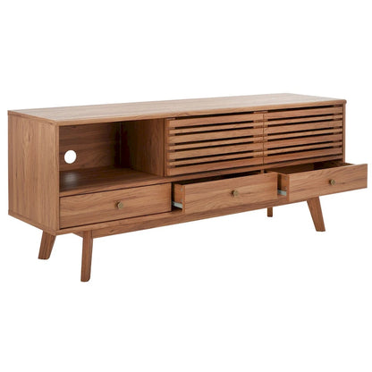 Meuble TV SAFAVIEH Ciera à 3 tiroirs (pour téléviseur à écran plat 65 pouces) - 149 cm x 38,6 cm x 60,7 cm (58,7 po x 15,2 po x 23,9 po) - 150 cm (L) x 38 cm (P) x 61 cm (H)