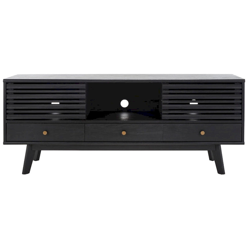 Meuble TV SAFAVIEH Ciera à 3 tiroirs (pour téléviseur à écran plat 65 pouces) - 149 cm x 38,6 cm x 60,7 cm (58,7 po x 15,2 po x 23,9 po) - 150 cm (L) x 38 cm (P) x 61 cm (H)