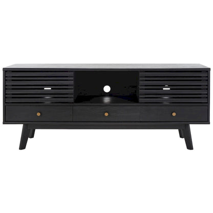 Meuble TV SAFAVIEH Ciera à 3 tiroirs (pour téléviseur à écran plat 65 pouces) - 149 cm x 38,6 cm x 60,7 cm (58,7 po x 15,2 po x 23,9 po) - 150 cm (L) x 38 cm (P) x 61 cm (H)