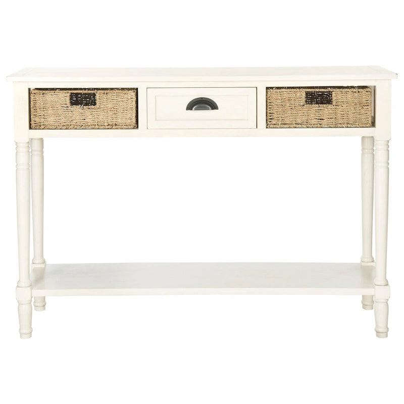 Console SAFAVIEH Edyth grise - 44,5 x 13,4 x 31,5 cm - 45 cm L x 13 cm P x 32 cm H