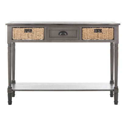 Console SAFAVIEH Edyth grise - 44,5 x 13,4 x 31,5 cm - 45 cm L x 13 cm P x 32 cm H