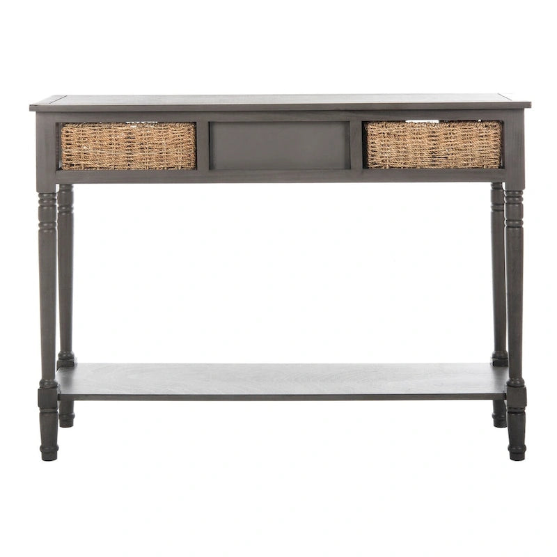 Console SAFAVIEH Edyth grise - 44,5 x 13,4 x 31,5 cm - 45 cm L x 13 cm P x 32 cm H