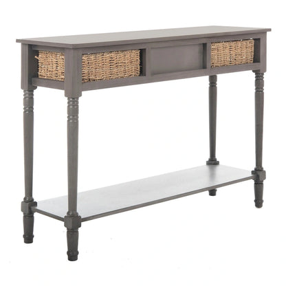 Console SAFAVIEH Edyth grise - 44,5 x 13,4 x 31,5 cm - 45 cm L x 13 cm P x 32 cm H