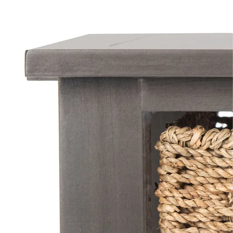 Console SAFAVIEH Edyth grise - 44,5 x 13,4 x 31,5 cm - 45 cm L x 13 cm P x 32 cm H