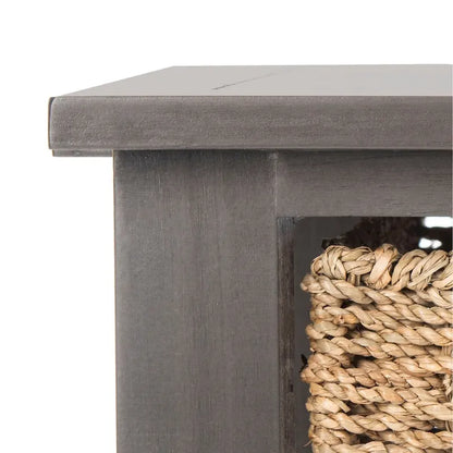 Console SAFAVIEH Edyth grise - 44,5 x 13,4 x 31,5 cm - 45 cm L x 13 cm P x 32 cm H