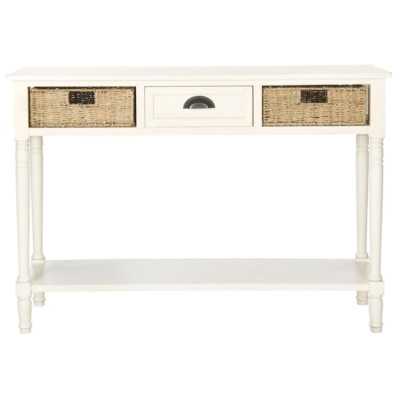 Console SAFAVIEH Edyth grise - 44,5 x 13,4 x 31,5 cm - 45 cm L x 13 cm P x 32 cm H