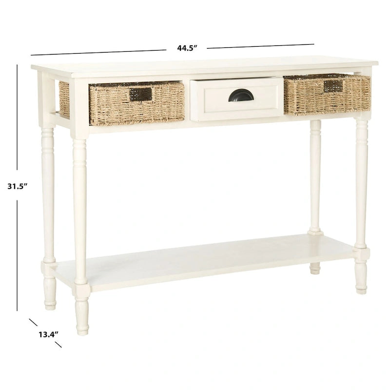 Console SAFAVIEH Edyth grise - 44,5 x 13,4 x 31,5 cm - 45 cm L x 13 cm P x 32 cm H