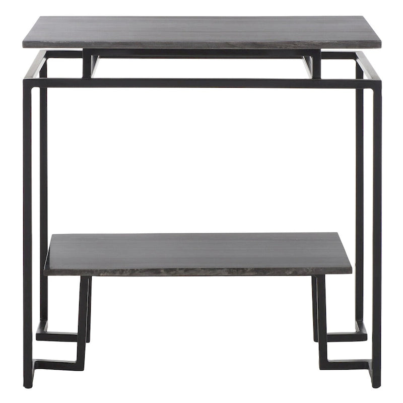 Table d'appoint rectangulaire à une étagère SAFAVIEH Malvina - 61 cm L x 36 cm P x 61 cm H
