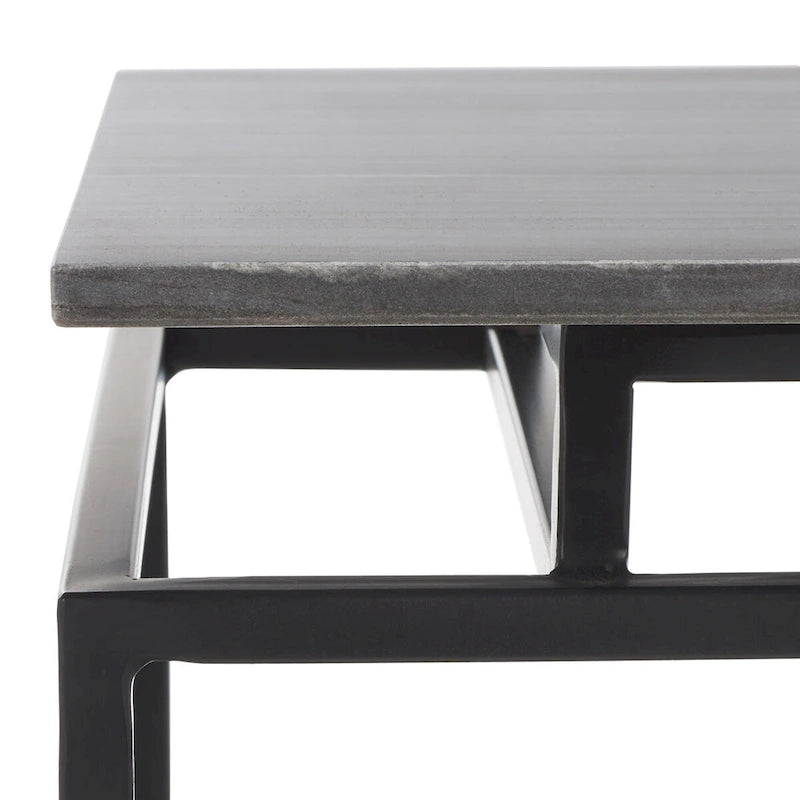 Table d'appoint rectangulaire à une étagère SAFAVIEH Malvina - 61 cm L x 36 cm P x 61 cm H