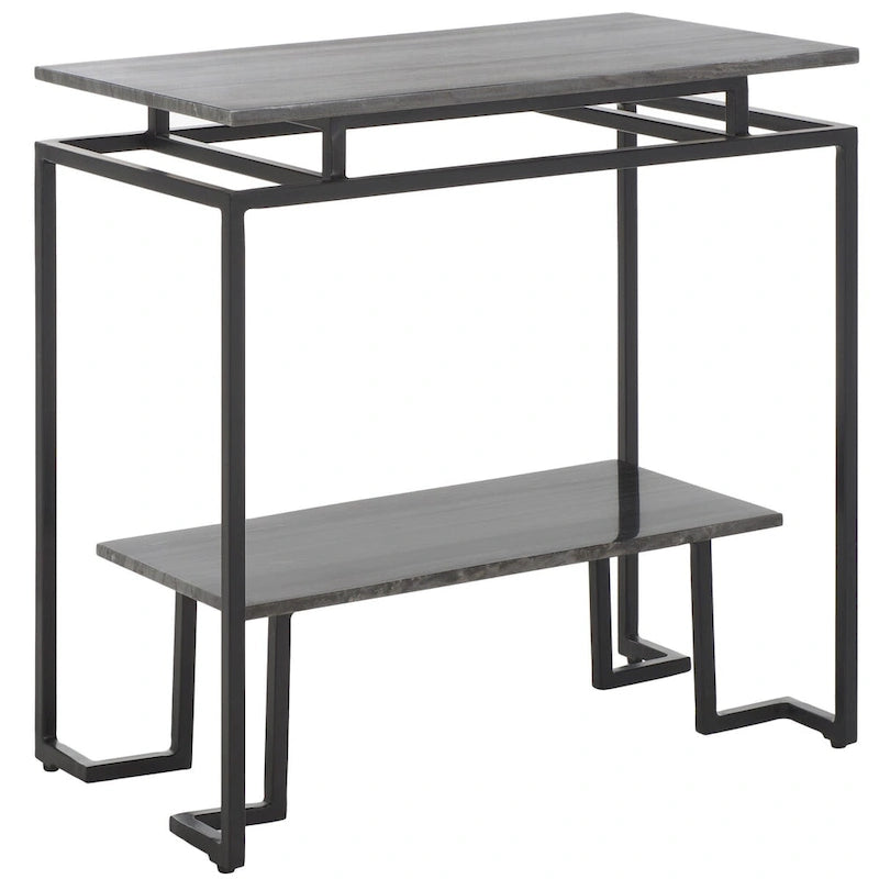 Table d'appoint rectangulaire à une étagère SAFAVIEH Malvina - 61 cm L x 36 cm P x 61 cm H