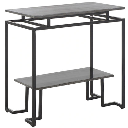 Table d'appoint rectangulaire à une étagère SAFAVIEH Malvina - 61 cm L x 36 cm P x 61 cm H