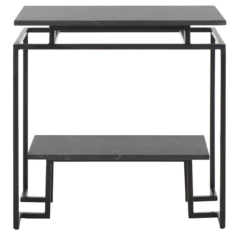 Table d'appoint rectangulaire à une étagère SAFAVIEH Malvina - 61 cm L x 36 cm P x 61 cm H