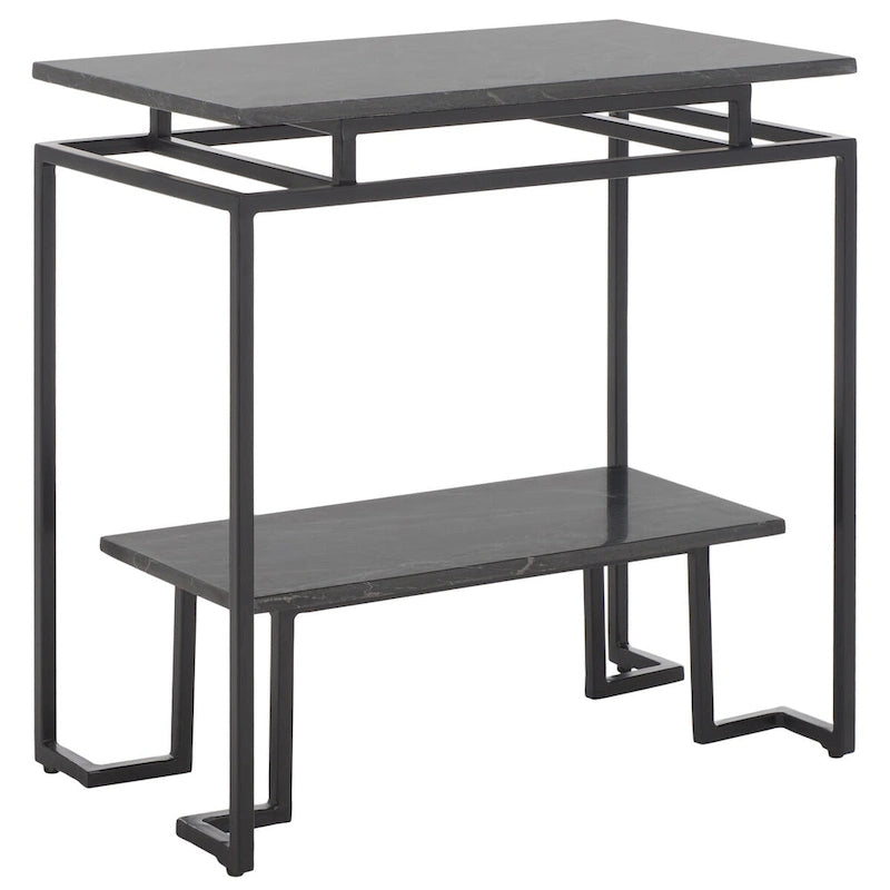 Table d'appoint rectangulaire à une étagère SAFAVIEH Malvina - 61 cm L x 36 cm P x 61 cm H