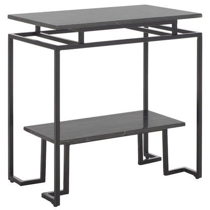 Table d'appoint rectangulaire à une étagère SAFAVIEH Malvina - 61 cm L x 36 cm P x 61 cm H
