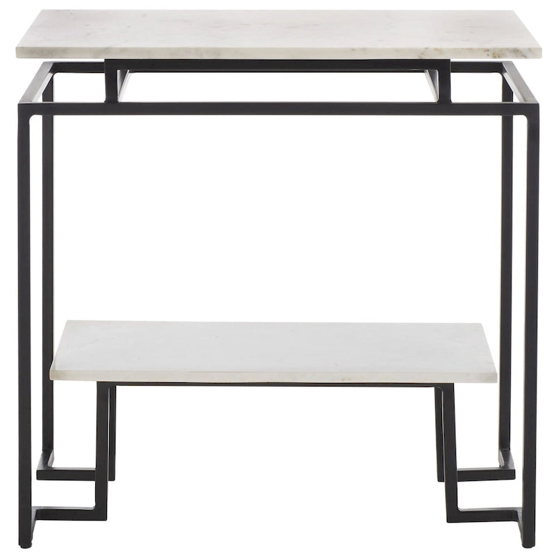Table d'appoint rectangulaire à une étagère SAFAVIEH Malvina - 61 cm L x 36 cm P x 61 cm H