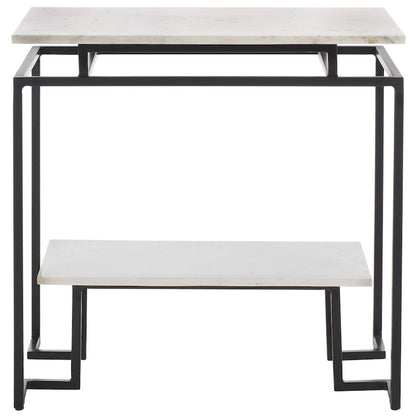 Table d'appoint rectangulaire à une étagère SAFAVIEH Malvina - 61 cm L x 36 cm P x 61 cm H