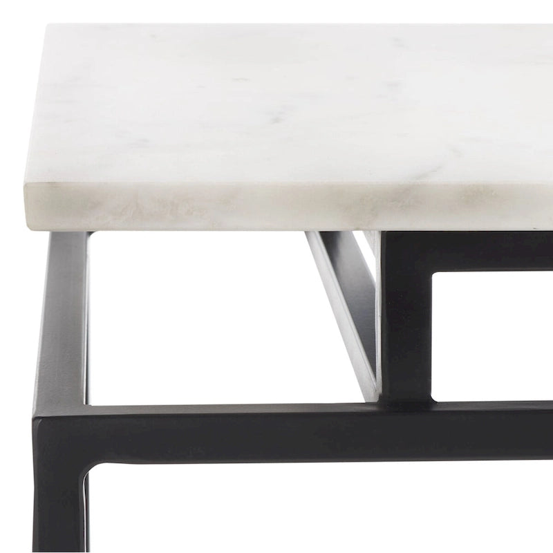 Table d'appoint rectangulaire à une étagère SAFAVIEH Malvina - 61 cm L x 36 cm P x 61 cm H