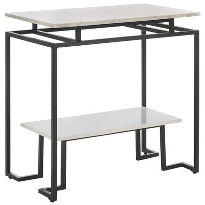 Table d'appoint rectangulaire à une étagère SAFAVIEH Malvina - 61 cm L x 36 cm P x 61 cm H