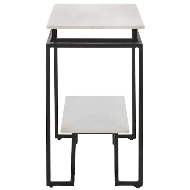 Table d'appoint rectangulaire à une étagère SAFAVIEH Malvina - 61 cm L x 36 cm P x 61 cm H
