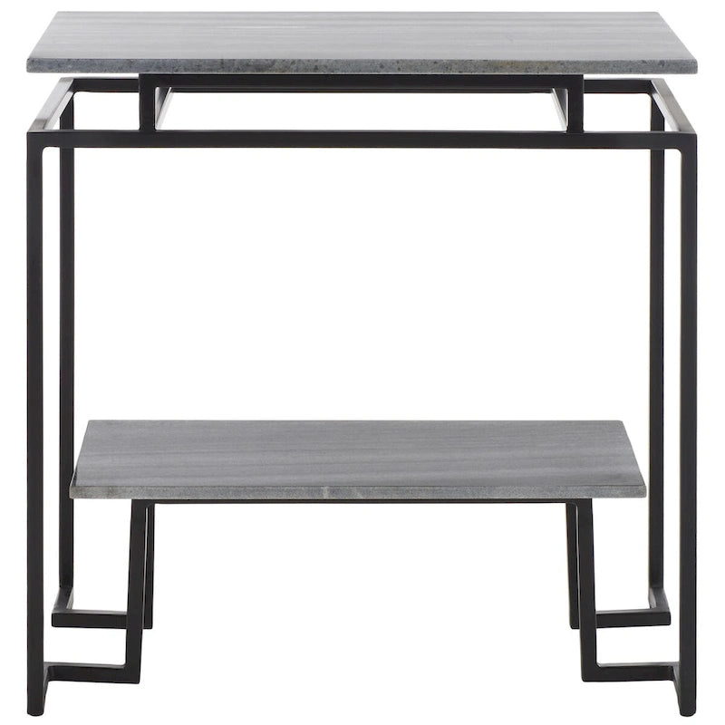 Table d'appoint rectangulaire à une étagère SAFAVIEH Malvina - 61 cm L x 36 cm P x 61 cm H