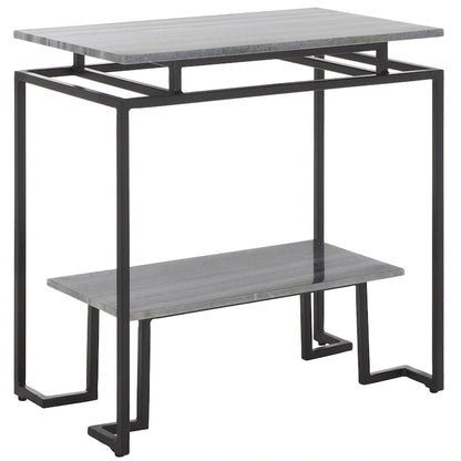 Table d'appoint rectangulaire à une étagère SAFAVIEH Malvina - 61 cm L x 36 cm P x 61 cm H