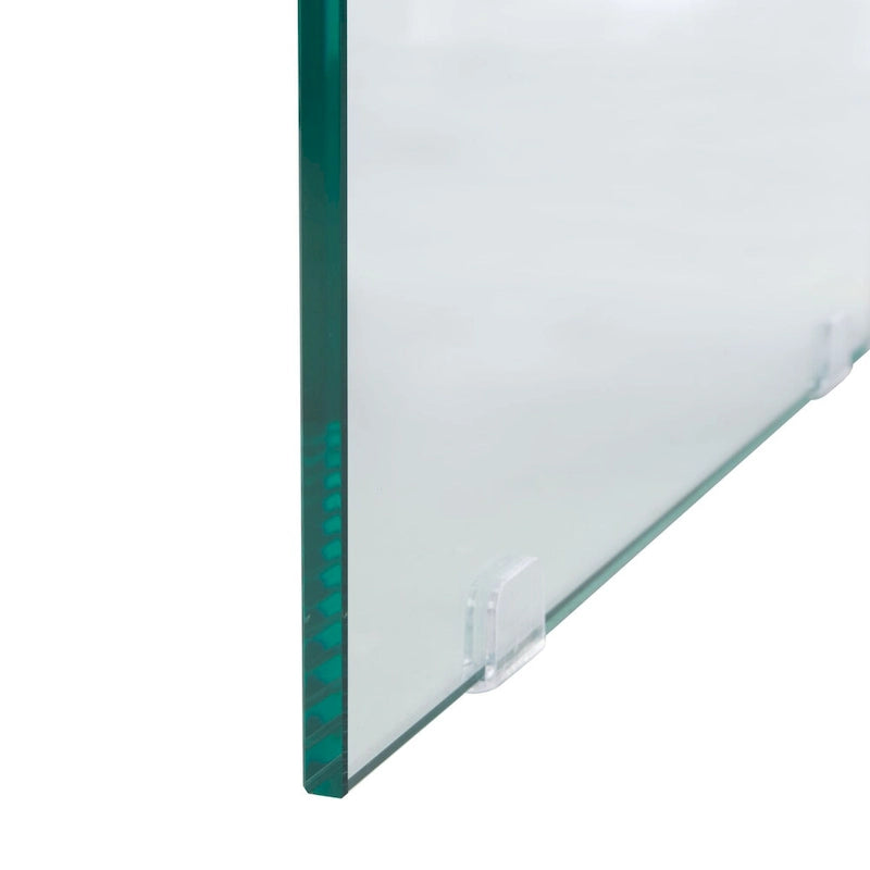 Table basse rectangulaire SAFAVIEH Pluma à pieds en verre - 43,3 cm L x 23,6 cm l x 15,7 cm H - 43 cm L x 24 cm P x 16 cm H
