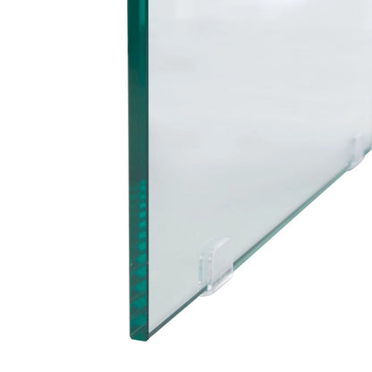 Table basse rectangulaire SAFAVIEH Pluma à pieds en verre - 43,3 cm L x 23,6 cm l x 15,7 cm H - 43 cm L x 24 cm P x 16 cm H