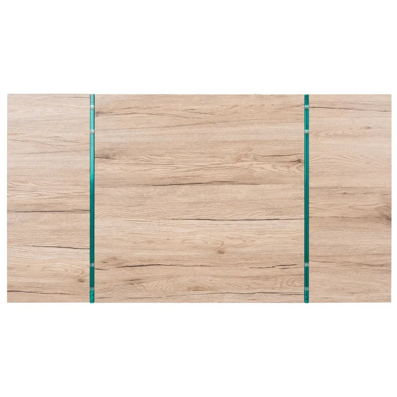 Table basse rectangulaire SAFAVIEH Pluma à pieds en verre - 43,3 cm L x 23,6 cm l x 15,7 cm H - 43 cm L x 24 cm P x 16 cm H