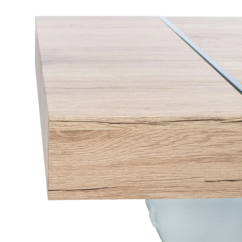 Table basse rectangulaire SAFAVIEH Pluma à pieds en verre - 43,3 cm L x 23,6 cm l x 15,7 cm H - 43 cm L x 24 cm P x 16 cm H