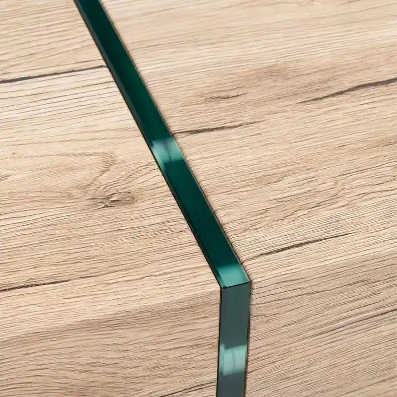 Table basse rectangulaire SAFAVIEH Pluma à pieds en verre - 43,3 cm L x 23,6 cm l x 15,7 cm H - 43 cm L x 24 cm P x 16 cm H