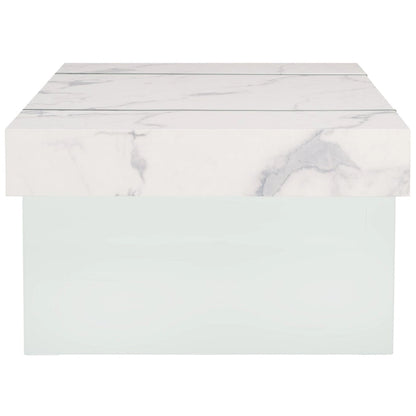 Table basse rectangulaire SAFAVIEH Pluma à pieds en verre - 43,3 cm L x 23,6 cm l x 15,7 cm H - 43 cm L x 24 cm P x 16 cm H