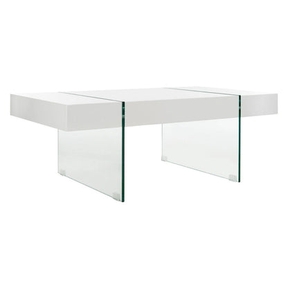 Table basse rectangulaire SAFAVIEH Pluma à pieds en verre - 43,3 cm L x 23,6 cm l x 15,7 cm H - 43 cm L x 24 cm P x 16 cm H