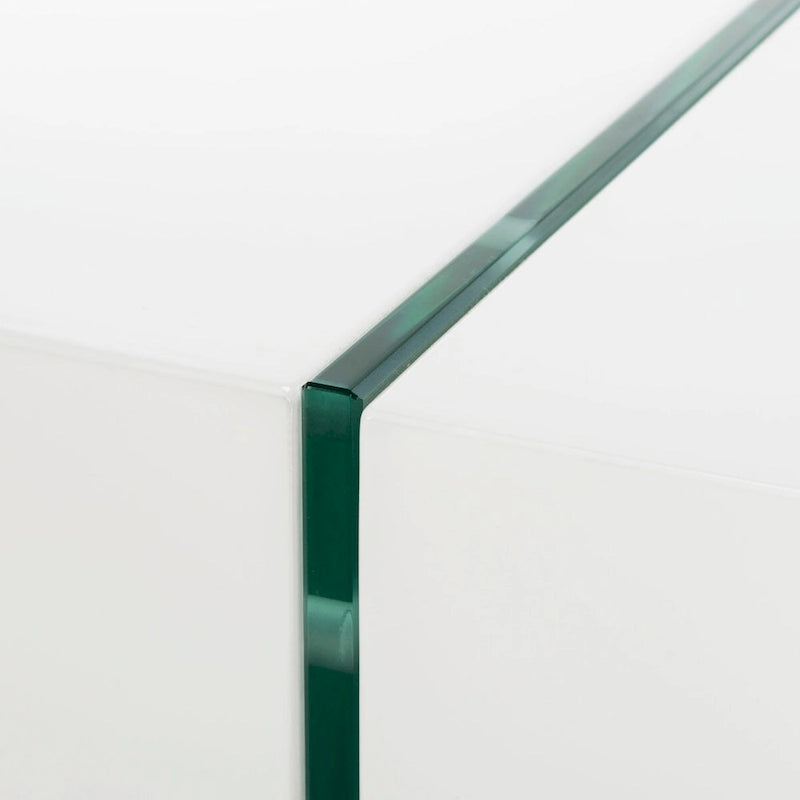 Table basse rectangulaire SAFAVIEH Pluma à pieds en verre - 43,3 cm L x 23,6 cm l x 15,7 cm H - 43 cm L x 24 cm P x 16 cm H