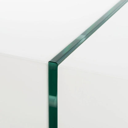 Table basse rectangulaire SAFAVIEH Pluma à pieds en verre - 43,3 cm L x 23,6 cm l x 15,7 cm H - 43 cm L x 24 cm P x 16 cm H