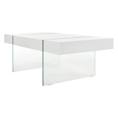 Table basse rectangulaire SAFAVIEH Pluma à pieds en verre - 43,3 cm L x 23,6 cm l x 15,7 cm H - 43 cm L x 24 cm P x 16 cm H
